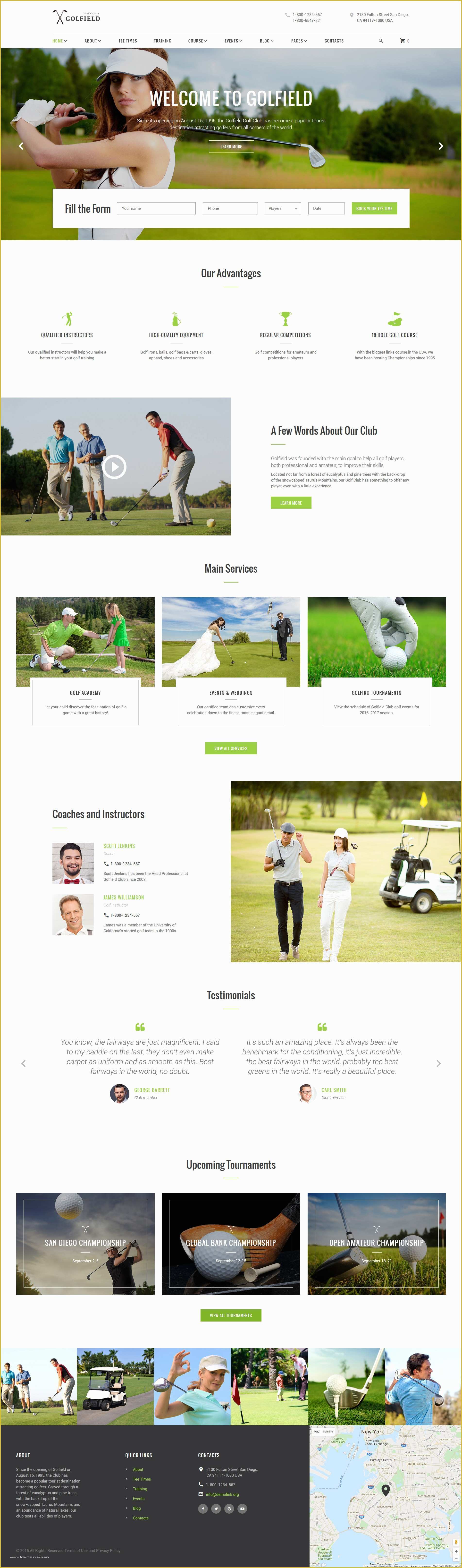 Golf Club Website Templates Free Of Golf Club Website Template