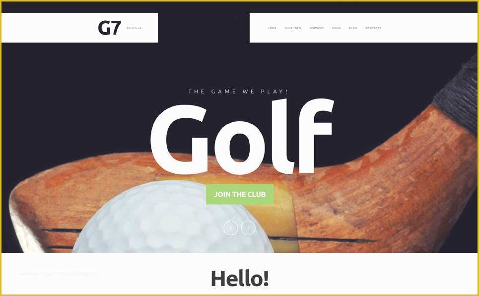 Golf Club Website Templates Free Of Golf Club Website Template