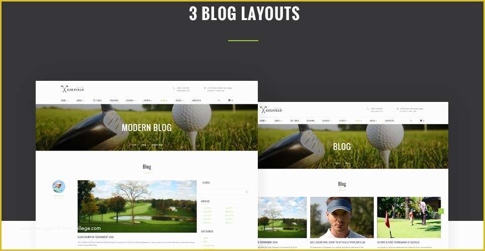 Golf Club Website Templates Free Of Golf Club Website Template