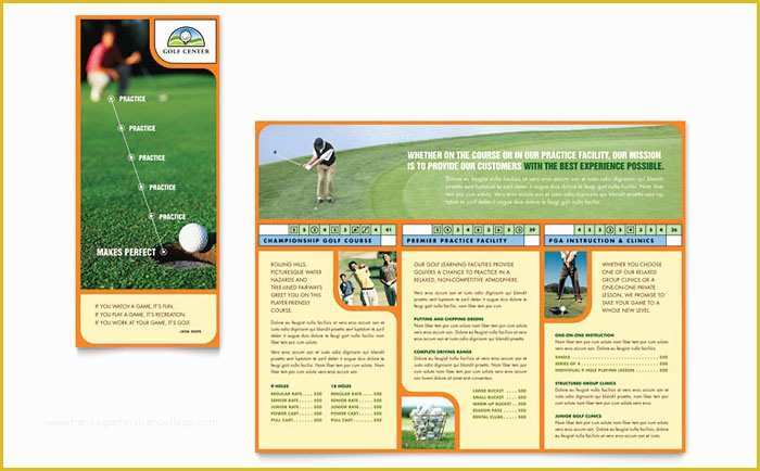 Golf Club Website Templates Free Of Golf Instructor &amp; Course Brochure Template Design