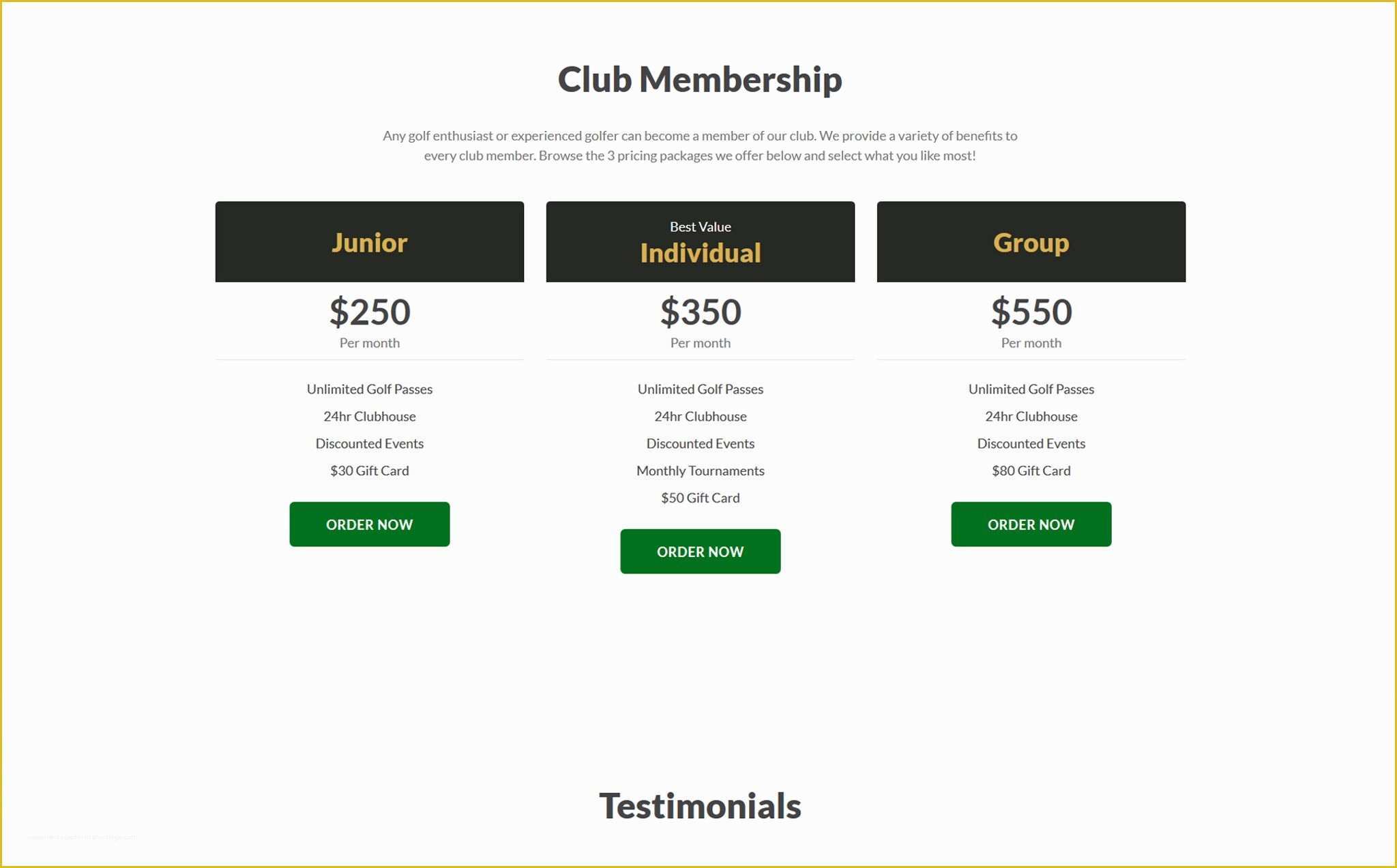 Golf Club Website Templates Free Of Golfix Golf Club Multipage HTML Website Template