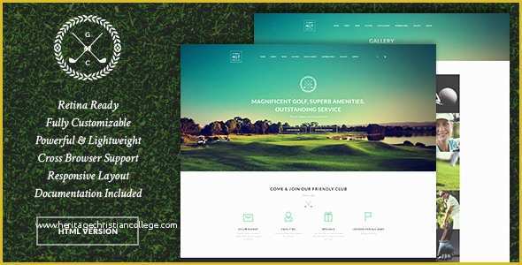 Golf Club Website Templates Free Of N7