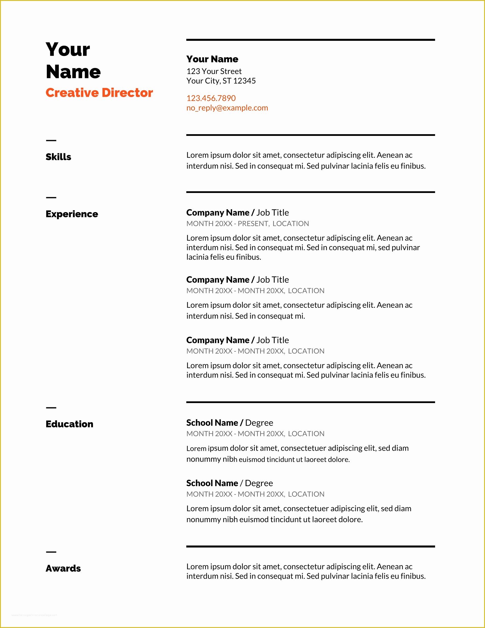 Google Docs Resume Template Free Of 2019 List Of top 5 Google Docs Resume Templates