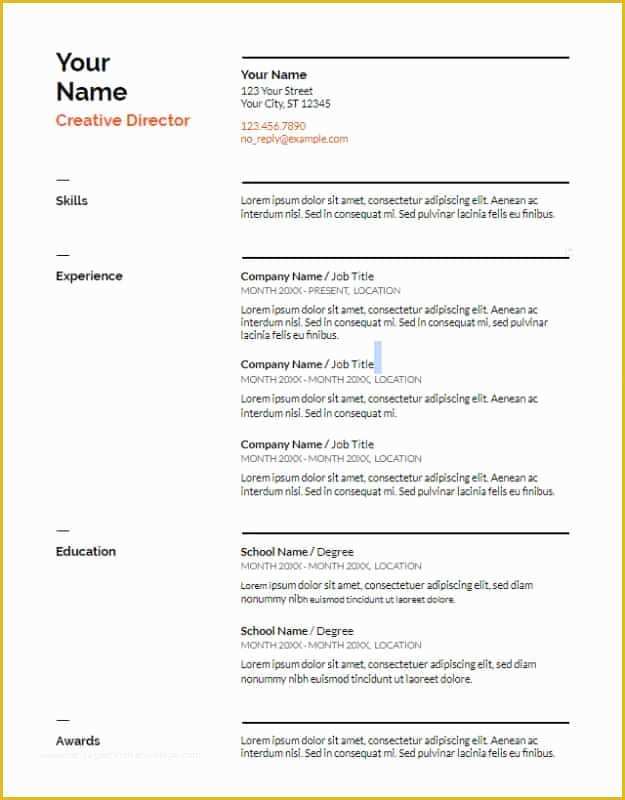 Google Docs Resume Template Free Of 29 Google Docs Resume Template to Ace Your Next Interview