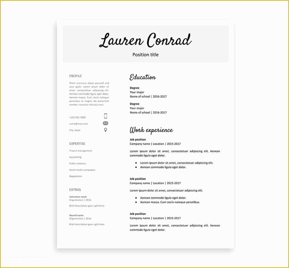 57 Google Docs Resume Template Free