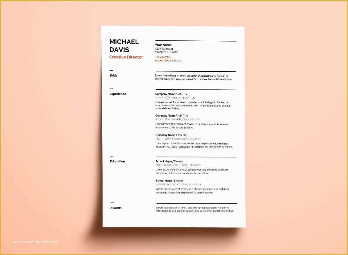 Google Docs Resume Template Free Of Google Docs Resume Templates 10 Free formats to Download