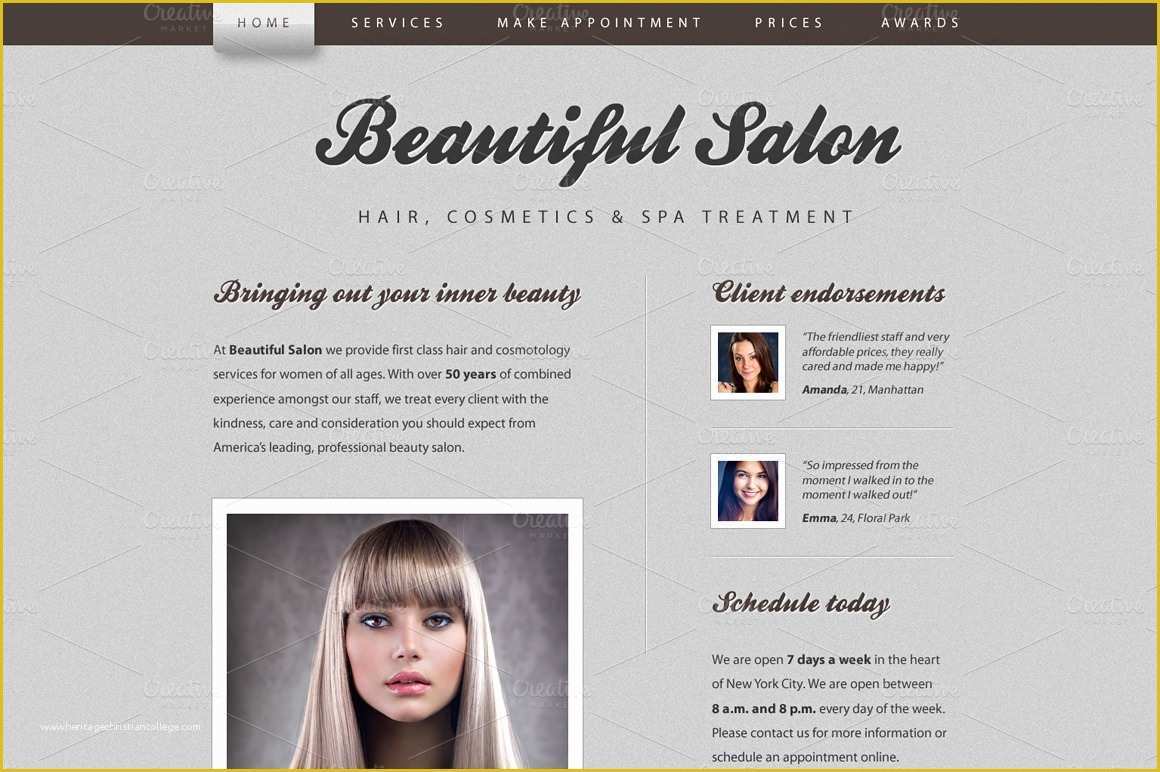 Hair Salon Website Templates Free Of 18 Beauty Salon Website Templates