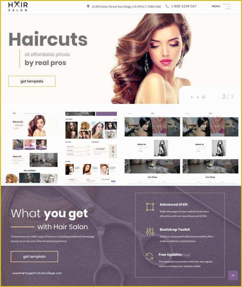 Hair Salon Website Templates Free Of Barber Shop Website Templates & themes