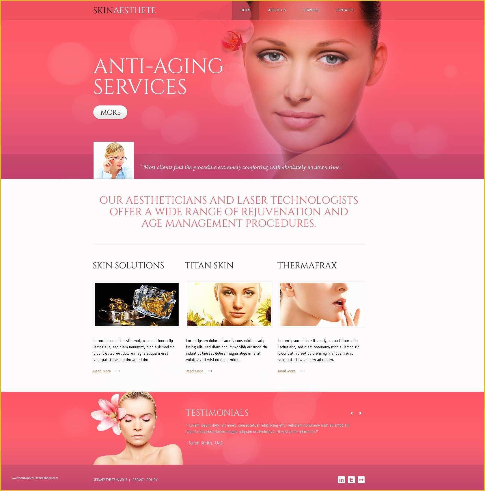 Hair Salon Website Templates Free Of Beauty Salon Responsive Website Template