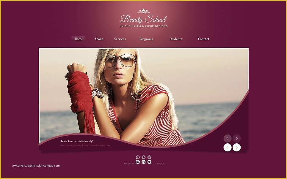 Hair Salon Website Templates Free Of Beauty Salon Website Template