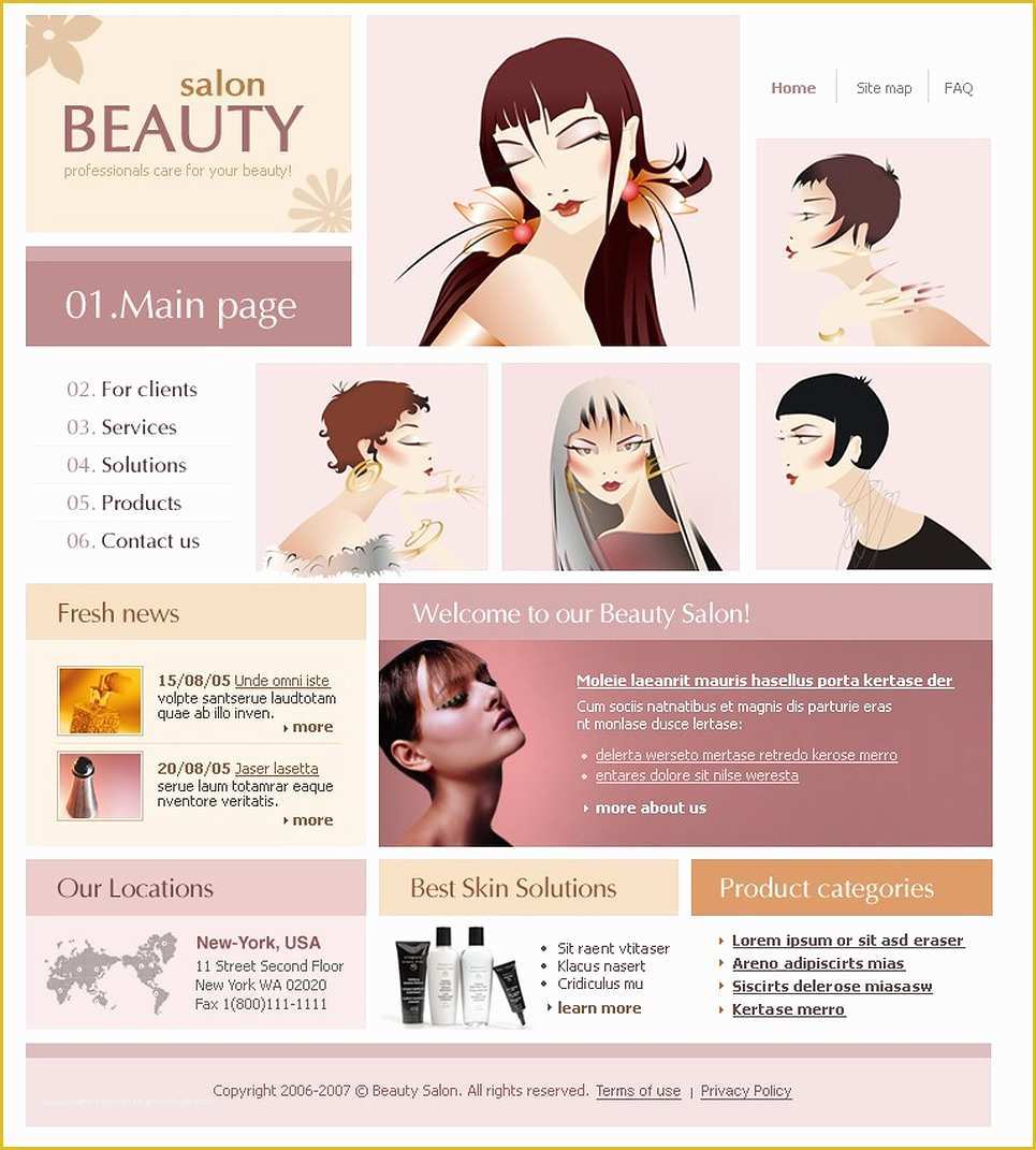 Hair Salon Website Templates Free Of Beauty Salon Website Template