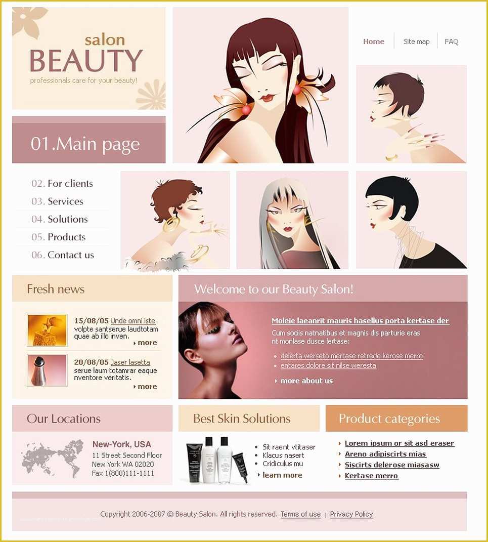 Hair Salon Website Templates Free Of Beauty Salon Website Template