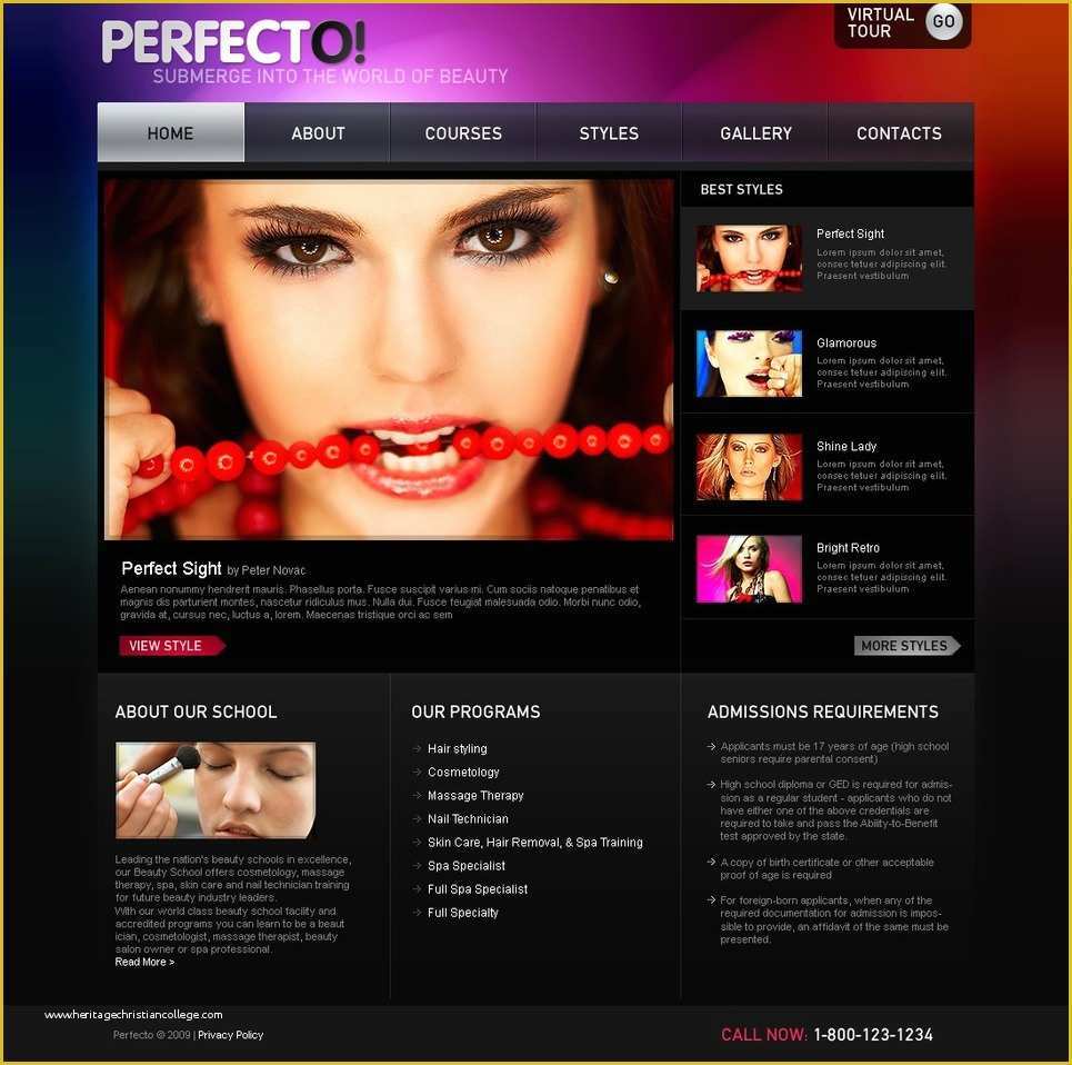 Hair Salon Website Templates Free Of Beauty Salon Website Template