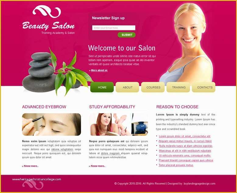 Hair Salon Website Templates Free Of Beauty Salon Website Template Psd 010