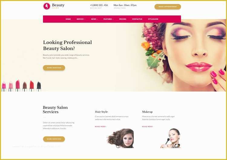 Hair Salon Website Templates Free Of Beauty Salon Websites Templates Free Download Ease Template