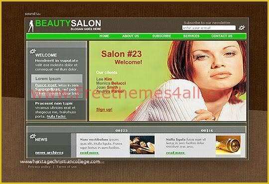 Hair Salon Website Templates Free Of Free Y Beauty Salon Flash Template Download