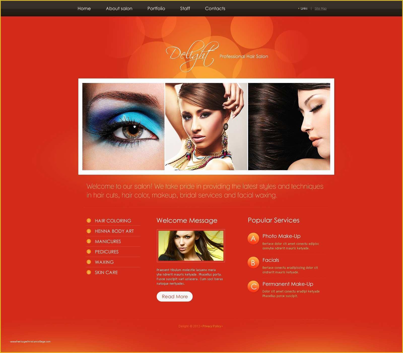 Hair Salon Website Templates Free Of Hair Salon Website Template