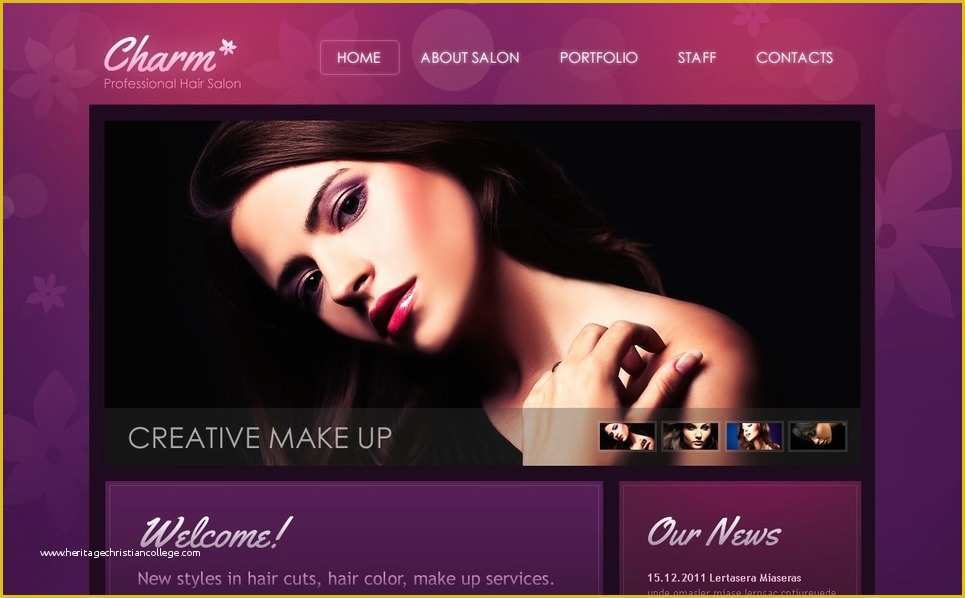 Hair Salon Website Templates Free Of Hair Salon Website Template