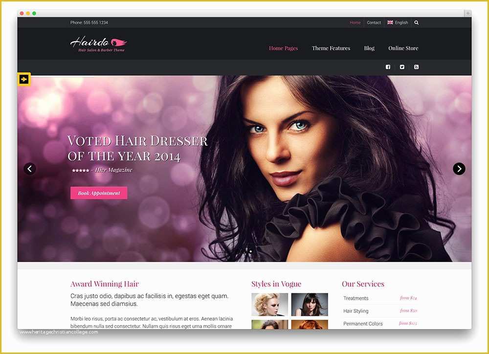 Hair Salon Website Templates Free Of Hair Styling Website Templates Popteenus