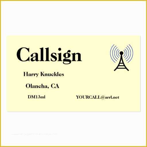 Ham Radio Website Templates Free Of Ham Radio Business Card Templates