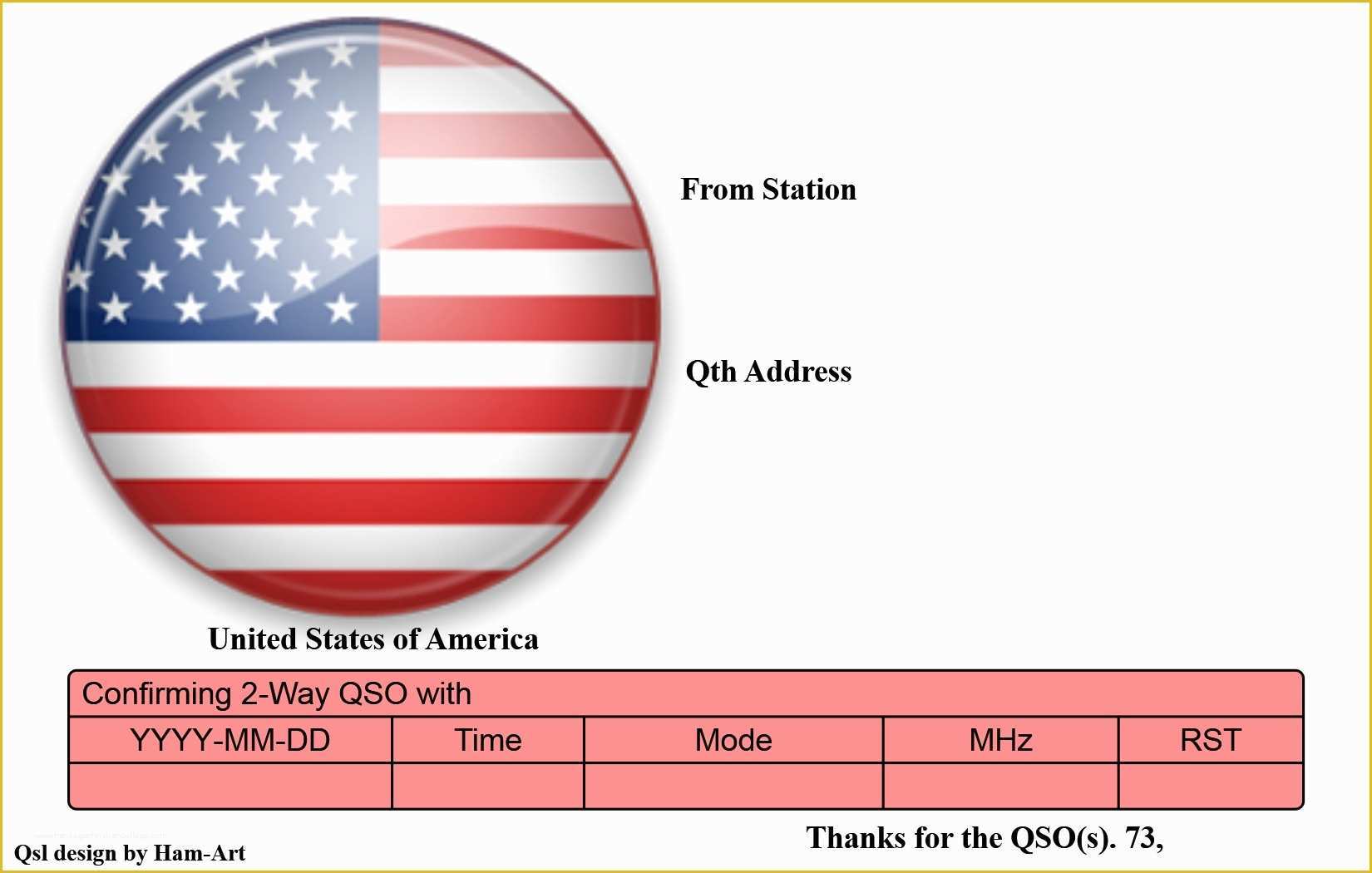 Ham Radio Website Templates Free Of Hamsphere Qsl Templates