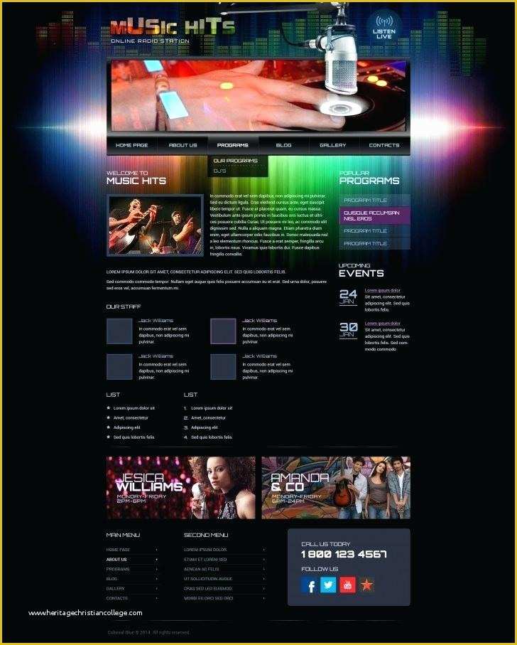 Ham Radio Website Templates Free Of Internet Radio Station Website Design Template Free Web