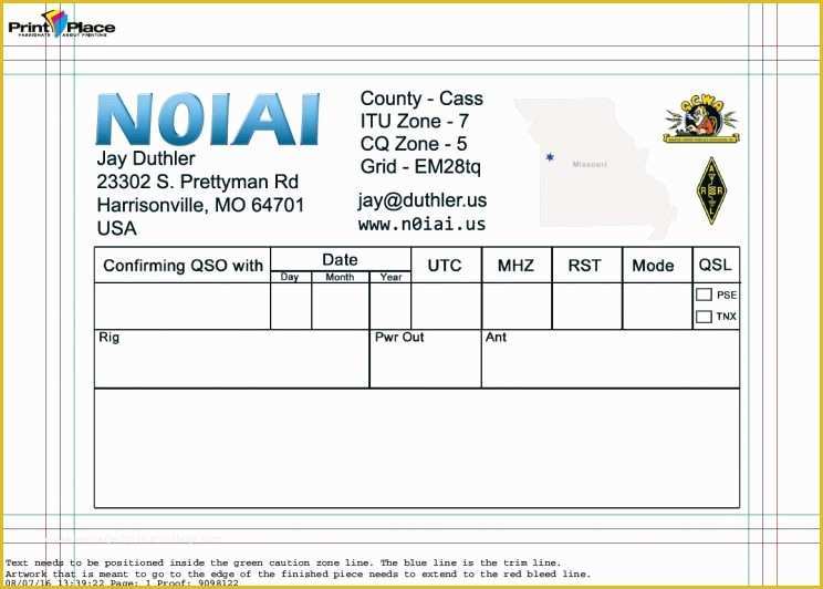 Ham Radio Website Templates Free Of Qsl Printing Morsetutor