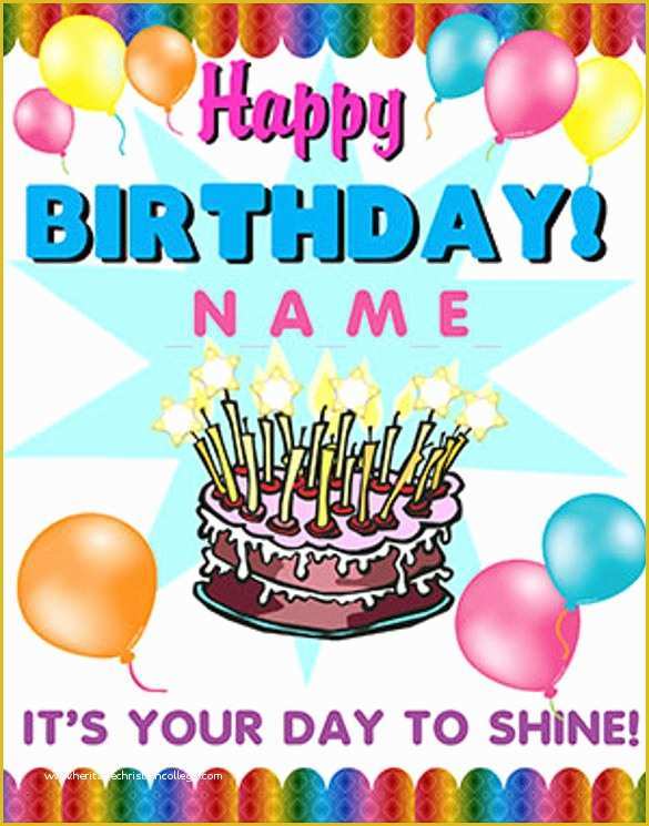 Happy Birthday Poster Template Free Of 18 Birthday Poster Templates Psd Eps In Design