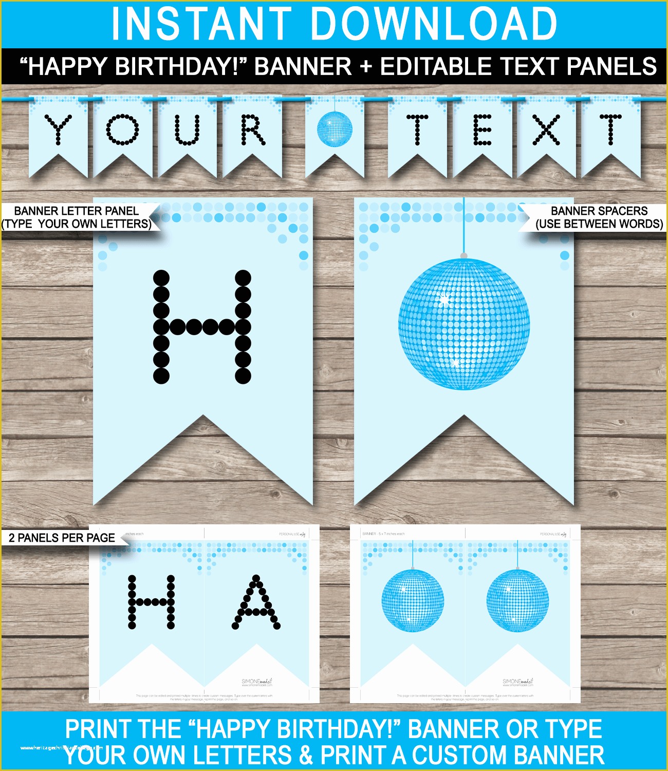 Happy Birthday Poster Template Free Of Dance Banner Template Blue Disco