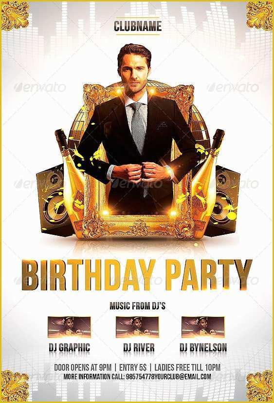 Happy Birthday Poster Template Free Of Flyer Template Birthday Party Flyer Template Graphicriver