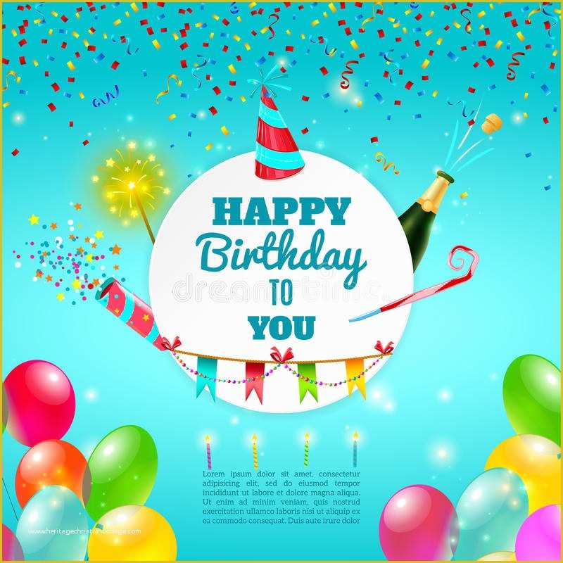 Happy Birthday Poster Template Free Of Happy Birthday Celebration Background Poster Stock Vector