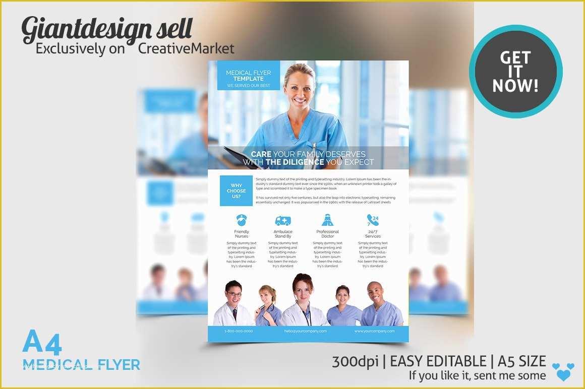 Health Flyer Template Free Of A4 Medical Flyer Template Flyer Templates On Creative Market