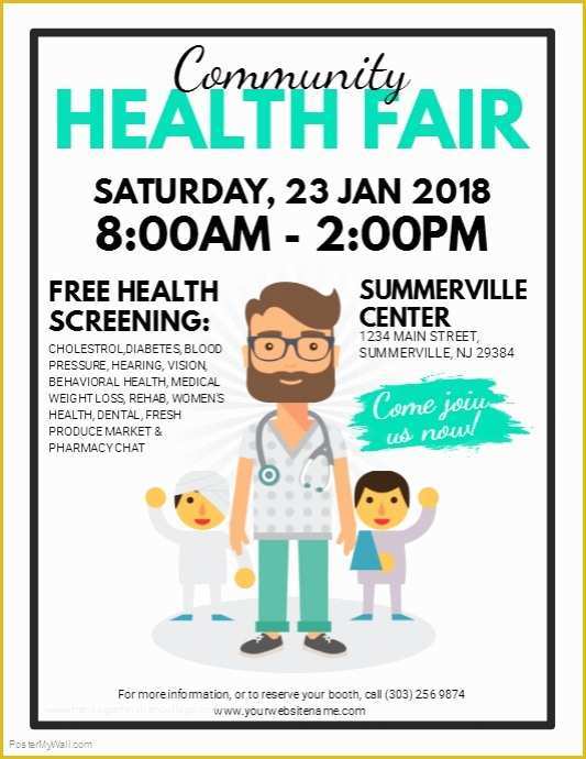 Health Flyer Template Free Of Munity Health Fair Flyer Template