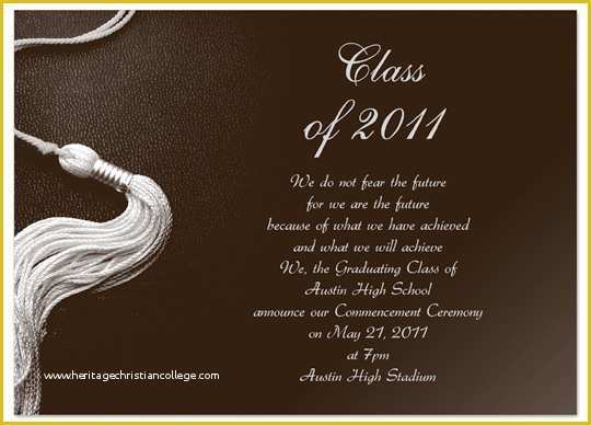 High School Graduation Invitation Templates Free Of Download Kit Graduation Invitation Announcement Brown Word