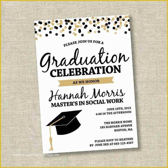 High School Graduation Invitation Templates Free Of Graduation Invitation College Graduation Invitation High