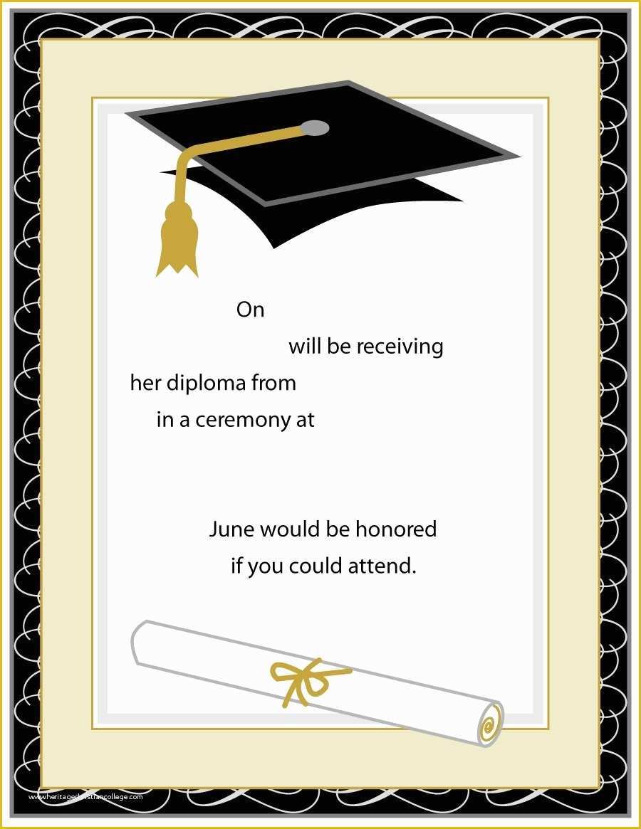 High School Graduation Invitation Templates Free Of Graduation Invitation Templates Beepmunk