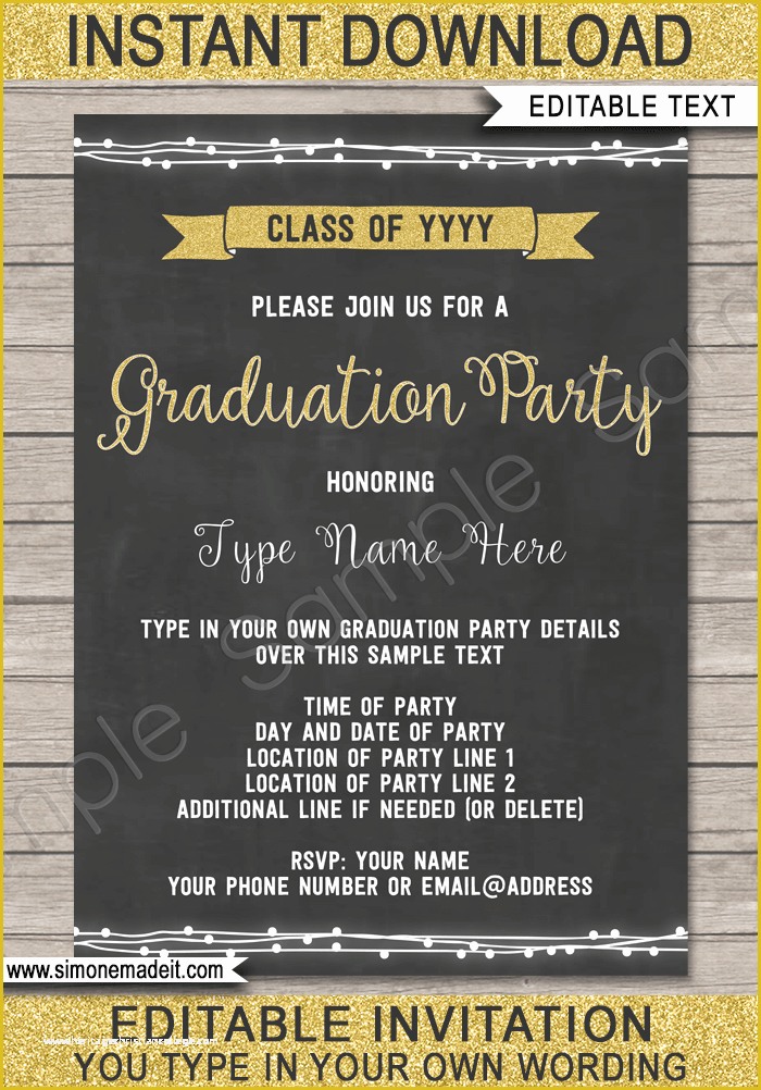 High School Graduation Invitation Templates Free Of Graduation Party Invitations