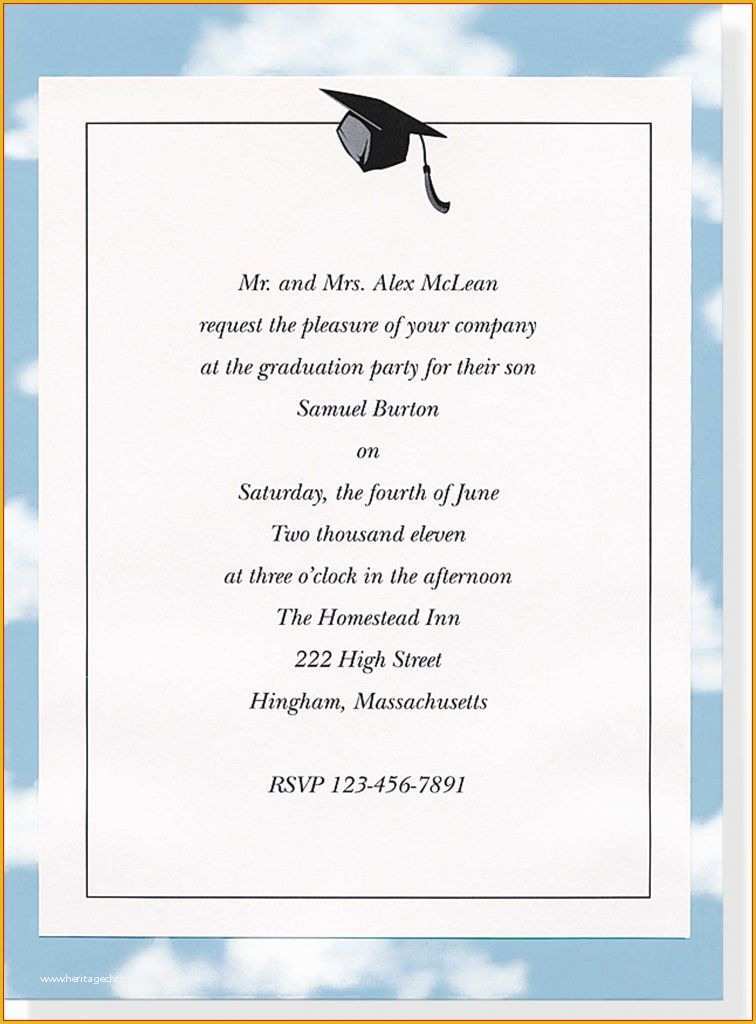 High School Graduation Invitation Templates Free Of High School Graduation Invitations Templates