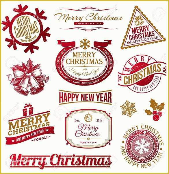 Holiday Labels Template Free Of 180 Christmas Label Templates Free Psd Eps Ai Vector