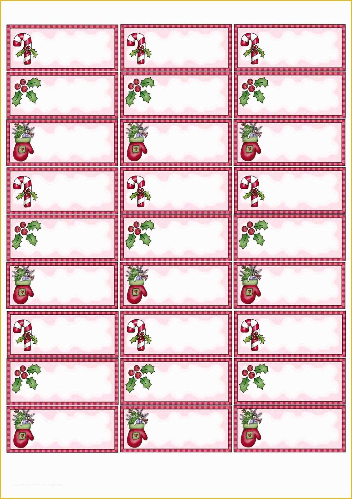 Holiday Labels Template Free Of Avery Label 5260 Template Word Templates Station