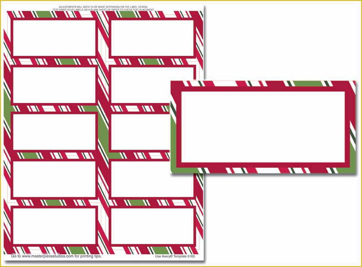 Holiday Labels Template Free Of Christmas Address Labels Templates – Happy Holidays