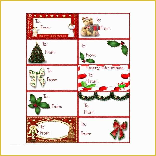 Holiday Labels Template Free Of Christmas Gift Label Templates – Happy Holidays