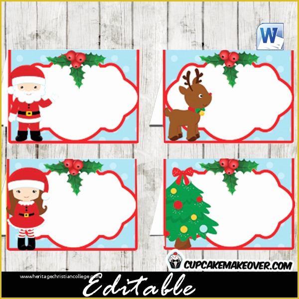 Holiday Labels Template Free Of Christmas Gift Tags Editable Labels – Instant Download