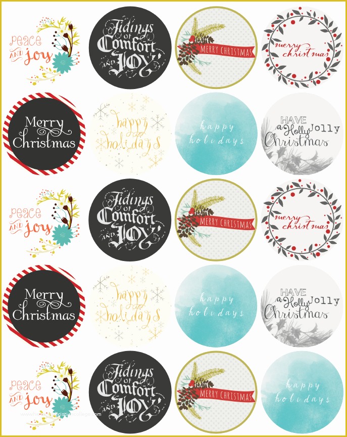 Holiday Labels Template Free Of Christmas Label Templates