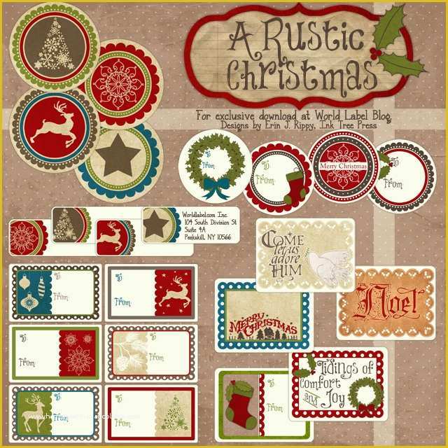 Holiday Labels Template Free Of Christmas Labels