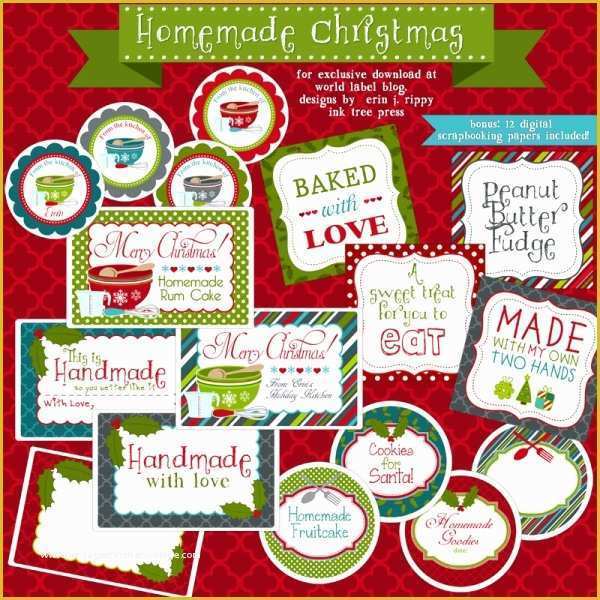 Holiday Labels Template Free Of Free Christmas Labels