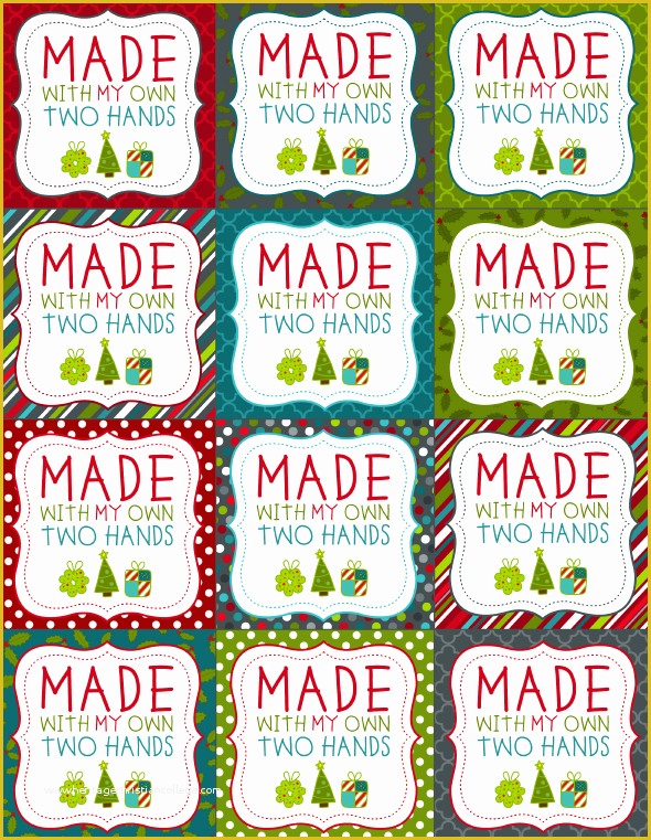 Holiday Labels Template Free Of Printable Christmas Labels for Homemade Baking