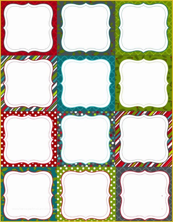 Holiday Labels Template Free Of Printable Christmas Labels for Homemade Baking