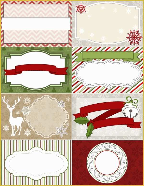 Holiday Labels Template Free Of Treetop Glisten Free Christmas Labels & Digital