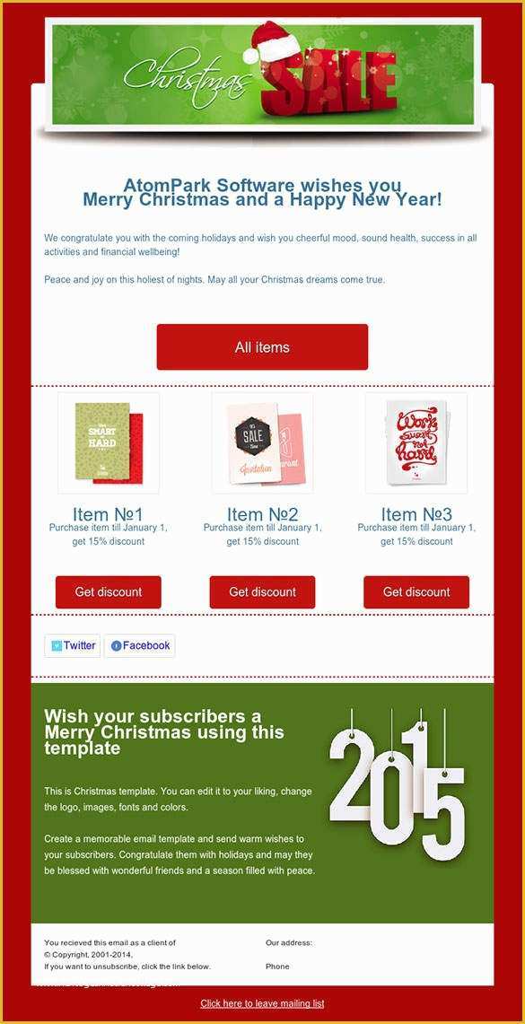 Html Newsletter Templates Free Download Of 38 Christmas Email Newsletter Templates Free Psd Eps